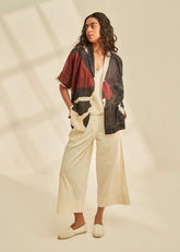 A Model Wearing Black Cotton Mul Aba Cape , curated by Only Ethikal